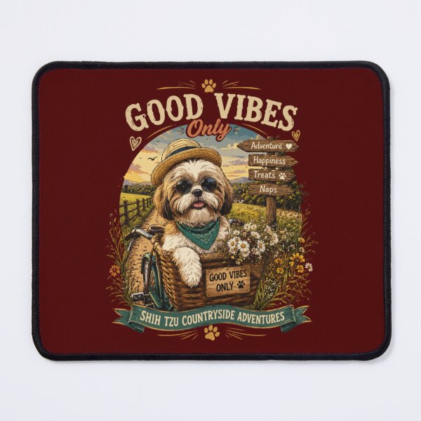 Item preview, Good Vibes Only – Shih Tzu Countryside Adventures designed and sold by PawsAndPallette .