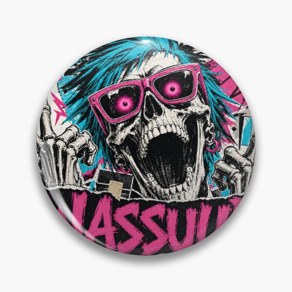 Item preview, WASSUP  Funny 90s Pop Culture Meme Skull Sticker designed and sold by BROOSTSHIRTS.