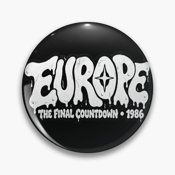 Item preview, Europe The Final Countdown 1986 Slime Font Classic designed and sold by JMS-Artvintage.