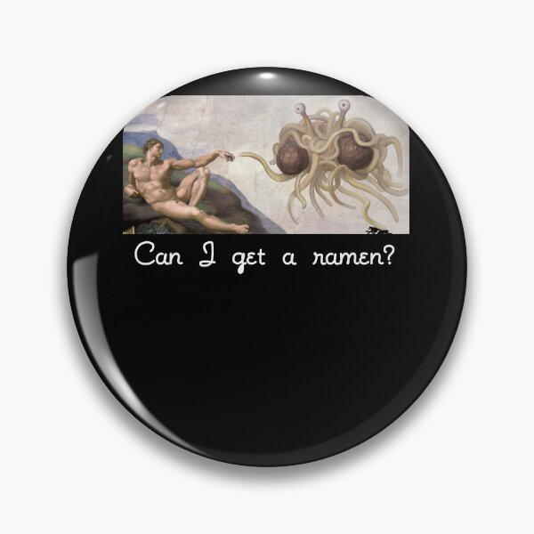 Item preview, Can I get a Ramen? Flying Spaghetti Monster Pastafarian Science Satire Graphic White Text designed and sold by MathWare MathClips.