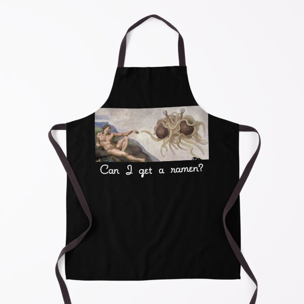 Item preview, Can I get a Ramen? Flying Spaghetti Monster Pastafarian Science Satire Graphic White Text designed and sold by MathWare MathClips.