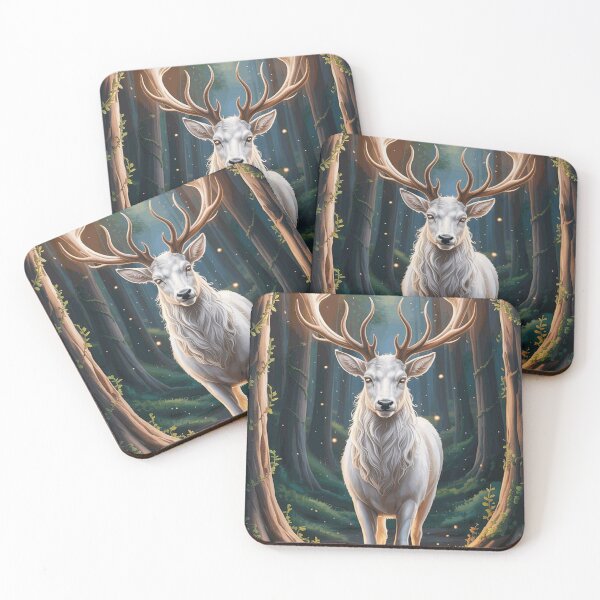 Item preview, White Stag in Mystical Enchanted Forest designed and sold by DylanHarwood.