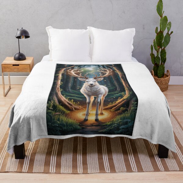 Item preview, White Stag in Mystical Enchanted Forest designed and sold by DylanHarwood.
