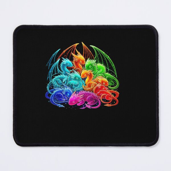 Item preview, Rainbow Dragon Circle Fantasy Creature Illustration designed and sold by Ostericaimusa.