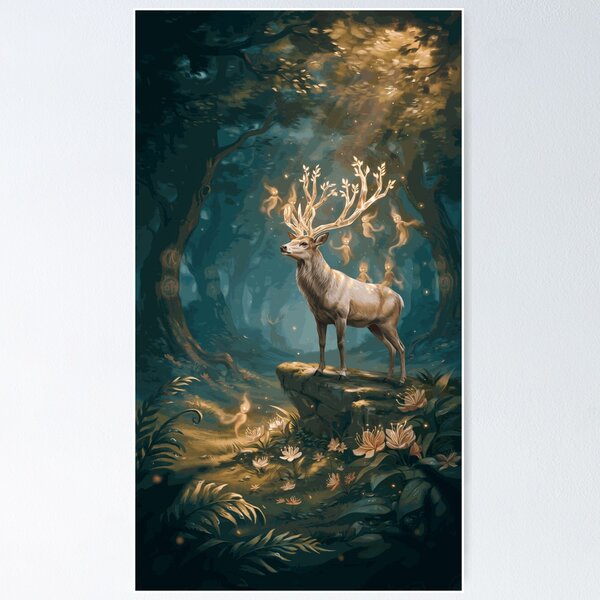 Item preview, Spirit Stag with Glowing Branch Antlers designed and sold by DylanHarwood.