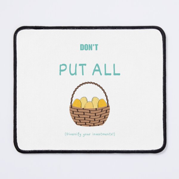 Item preview, Don't put all the eggs in one basket (Cyan text) designed and sold by Idioms4u.