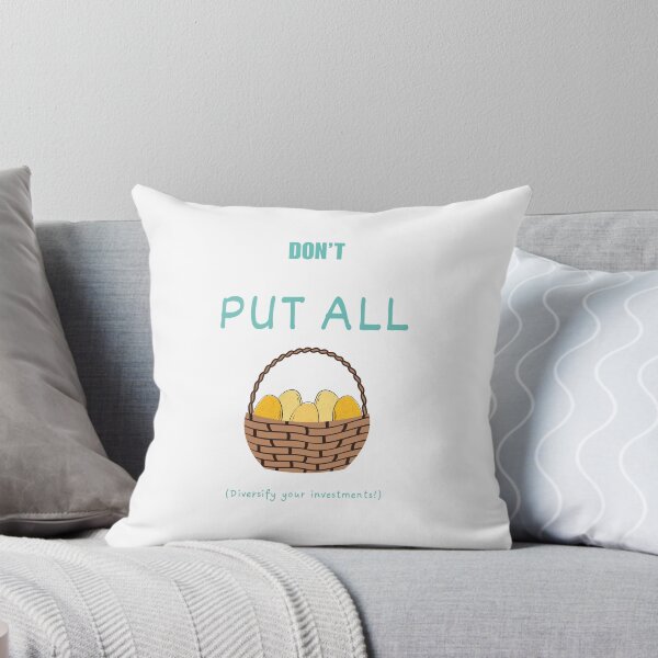 Item preview, Don't put all the eggs in one basket (Cyan text) designed and sold by Idioms4u.