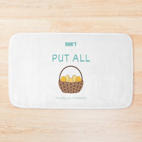 Item preview, Don't put all the eggs in one basket (Cyan text) designed and sold by Idioms4u.