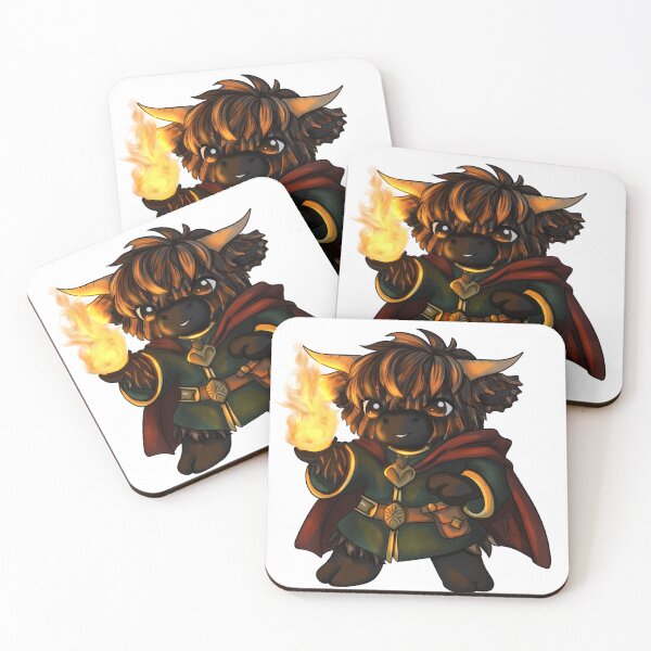 Item preview, Cute Chibi Sorcerer Highland Cow designed and sold by kjmastersart.