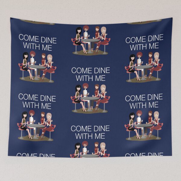 Item preview, Come Dine With Me…Just Girls! (on Navy) designed and sold by PawsitiveMum3.