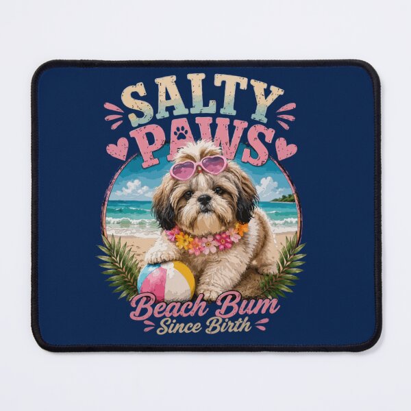 Item preview, Salty Paws – Shih Tzu Beach Bum Since Birth designed and sold by PawsAndPallette .