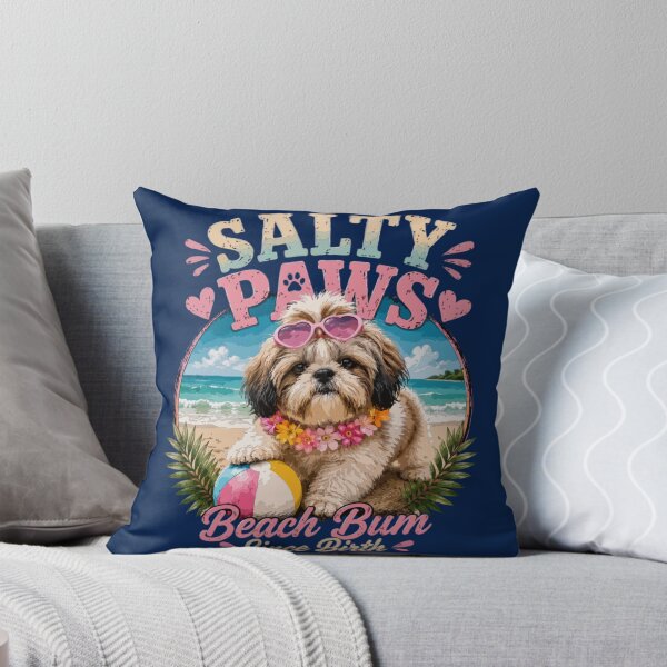 Item preview, Salty Paws – Shih Tzu Beach Bum Since Birth designed and sold by PawsAndPallette .