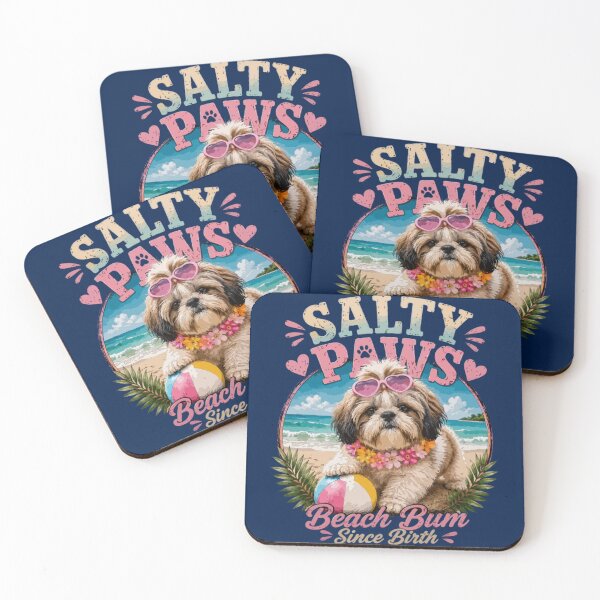 Item preview, Salty Paws – Shih Tzu Beach Bum Since Birth designed and sold by PawsAndPallette .