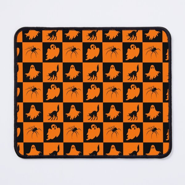 Item preview, Halloween Grid Black Cat Ghosts and Spider designed and sold by Uniquely Yours.