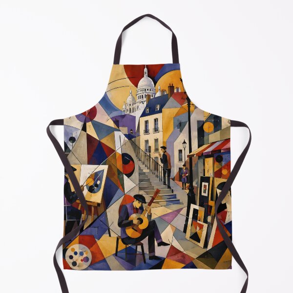 Item preview, Montmartre Paris Colorful Street Scene with Sacré-Cœur designed and sold by GutyzDesignsES.