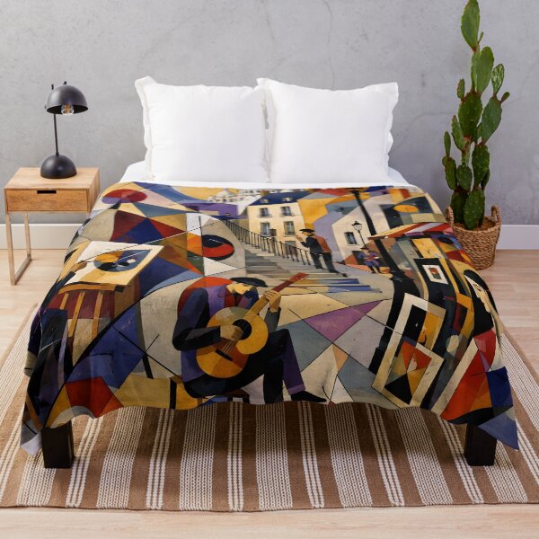 Item preview, Montmartre Paris Colorful Street Scene with Sacré-Cœur designed and sold by GutyzDesignsES.