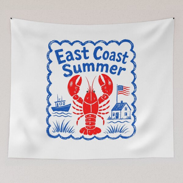 Item preview, East Coast Summer Funny Crawfish designed and sold by ellapaintcoast.