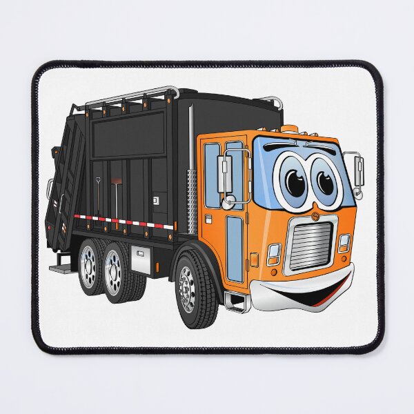 Item preview, Black and Orange Garbage Truck Cartoon designed and sold by Scott Hayes.
