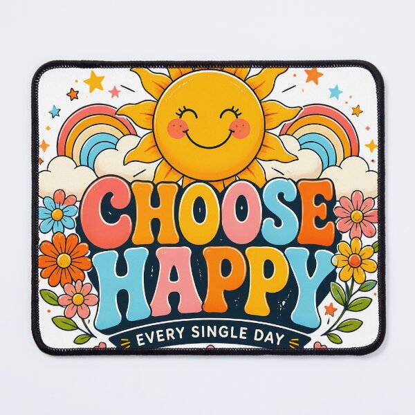 Item preview, Choose Happy Every Single Day – Colorful Smiling Sun Positive Vibes designed and sold by Jackypoo Design.
