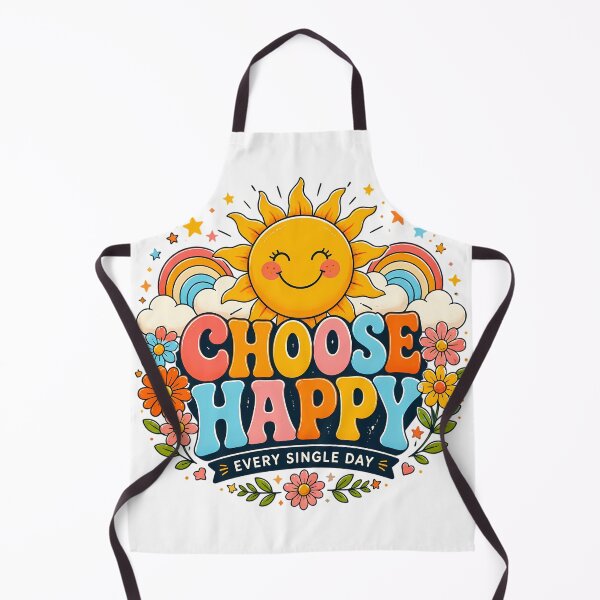 Item preview, Choose Happy Every Single Day – Colorful Smiling Sun Positive Vibes designed and sold by Jackypoo Design.