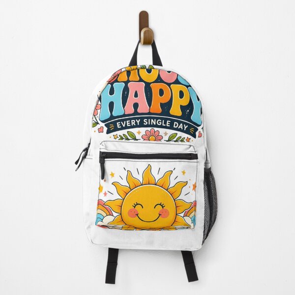 Item preview, Choose Happy Every Single Day – Colorful Smiling Sun Positive Vibes designed and sold by Jackypoo Design.