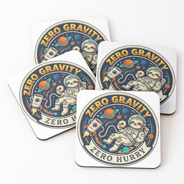 Item preview, Zero Gravity Zero Hurry Funny Space Sloth Astronaut Tee designed and sold by SivaStudios.