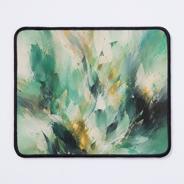 Item preview, Emerald Green Gold Abstract Botanical Art designed and sold by GutyzDesignsES.