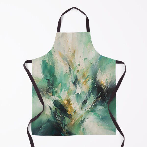 Item preview, Emerald Green Gold Abstract Botanical Art designed and sold by GutyzDesignsES.