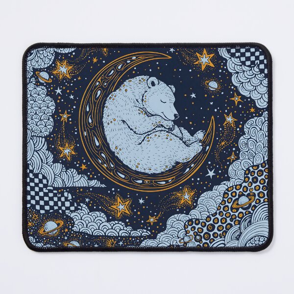 Item preview, Moonlit Bear Hug – Cute Celestial Bears in the Night Sky designed and sold by KiraChie.