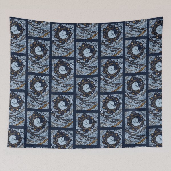 Item preview, Moonlit Bear Hug – Cute Celestial Bears in the Night Sky designed and sold by KiraChie.