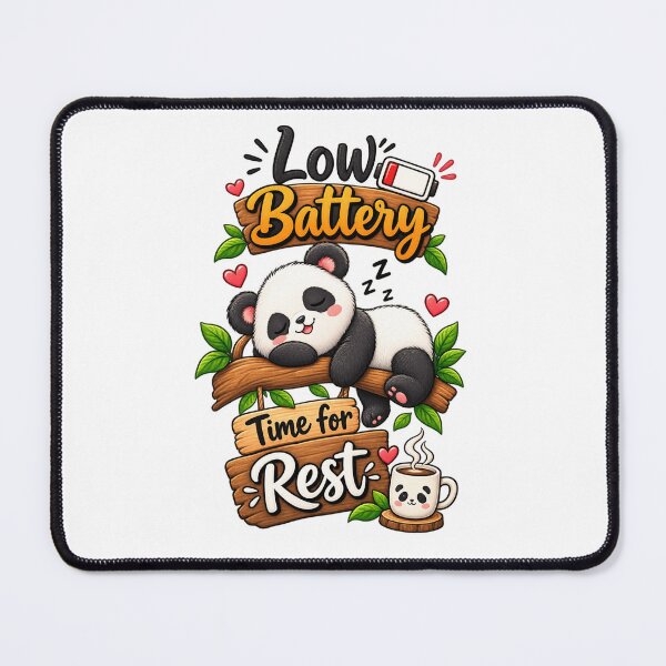 Item preview, Low Battery Time for Rest | Cute Sleepy Panda T-Shirt designed and sold by ✨ Daily Vibe Studio ✨.