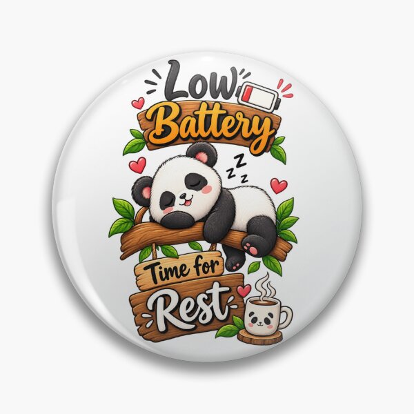 Item preview, Low Battery Time for Rest | Cute Sleepy Panda T-Shirt designed and sold by ✨ Daily Vibe Studio ✨.