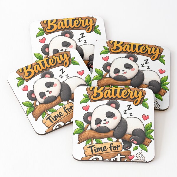 Item preview, Low Battery Time for Rest | Cute Sleepy Panda T-Shirt designed and sold by ✨ Daily Vibe Studio ✨.