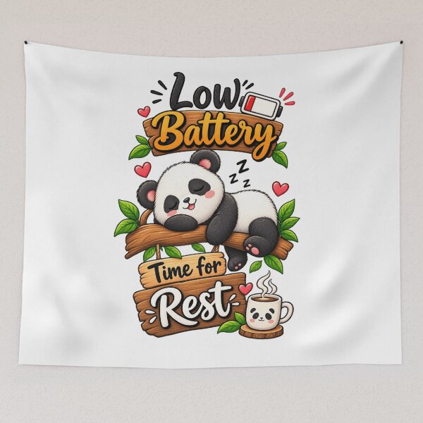Item preview, Low Battery Time for Rest | Cute Sleepy Panda T-Shirt designed and sold by ✨ Daily Vibe Studio ✨.