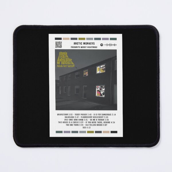 Item preview, Arctic Monkeys Favourite Worst Nightmare Tracklist Poster designed and sold by idartwork.