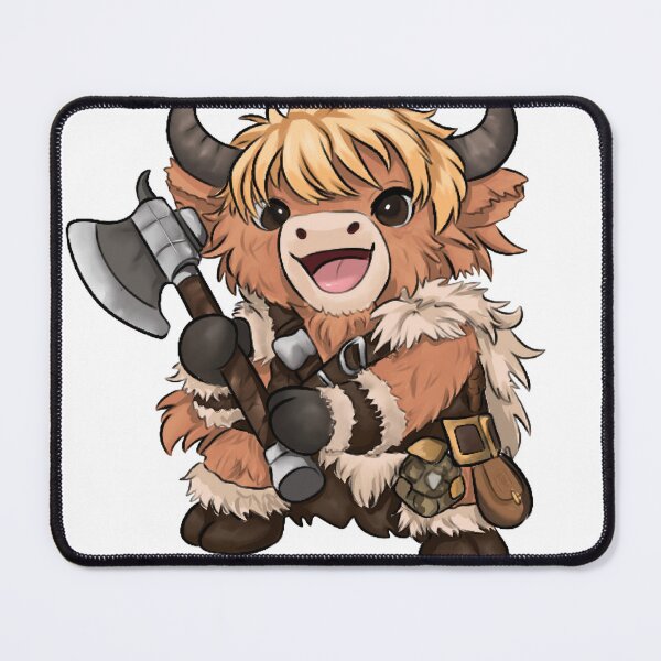 Item preview, Cute Chibi Barbarian Highland Cow designed and sold by kjmastersart.