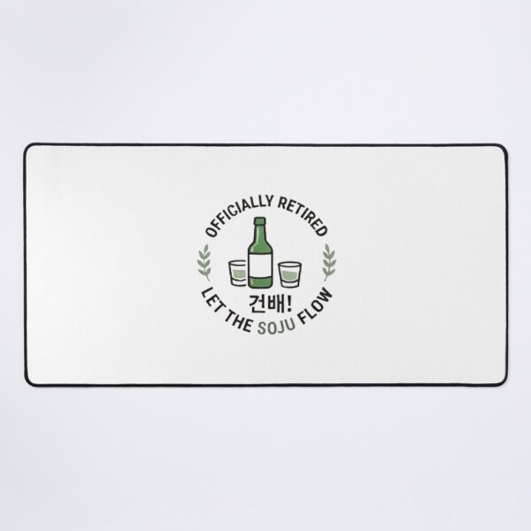 Item preview, Funny Retired Soju Shirt, Officially Retired Let the Soju Flow, Korean Culture Retirement Gift, Geonbae Korean Drinks Fan T-Shirt designed and sold by SunAndJune.