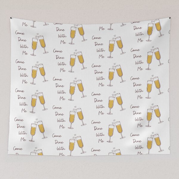 Item preview, Come Dine With Me…Wine Glasses (on White) designed and sold by PawsitiveMum3.
