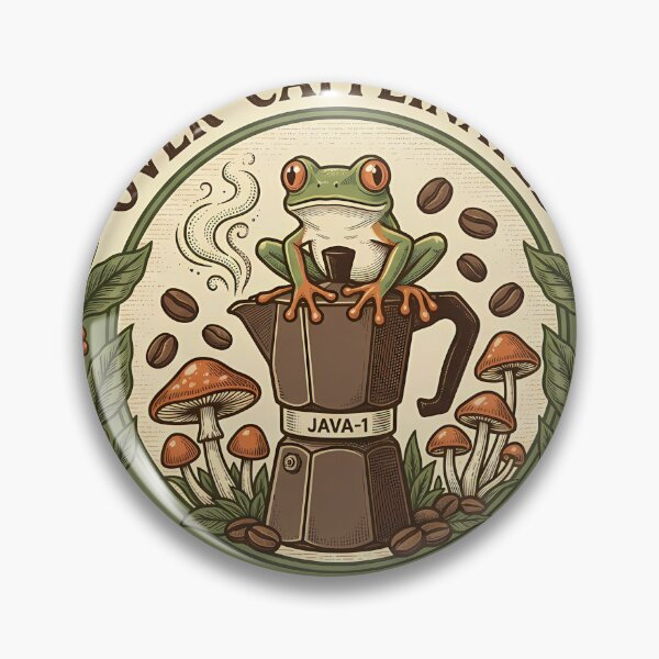 Item preview, Over Caffeinated Frog Hopping On Espresso Vintage Coffee Tee designed and sold by SivaStudios.