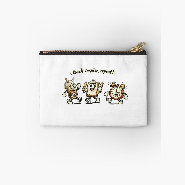 Item preview, Teach Inspire Repeat Coffee Clock Mascots designed and sold by SON SON.