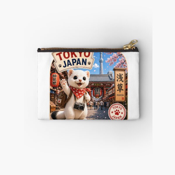 Item preview, Mofu’s Asakusa Adventure – Cute Tokyo Japan Travel Sticker designed and sold by aoisora-kiki55.