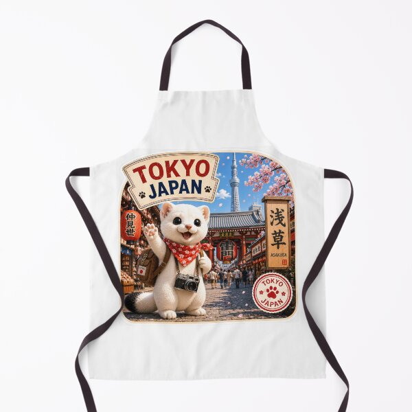 Item preview, Mofu’s Asakusa Adventure – Cute Tokyo Japan Travel Sticker designed and sold by aoisora-kiki55.