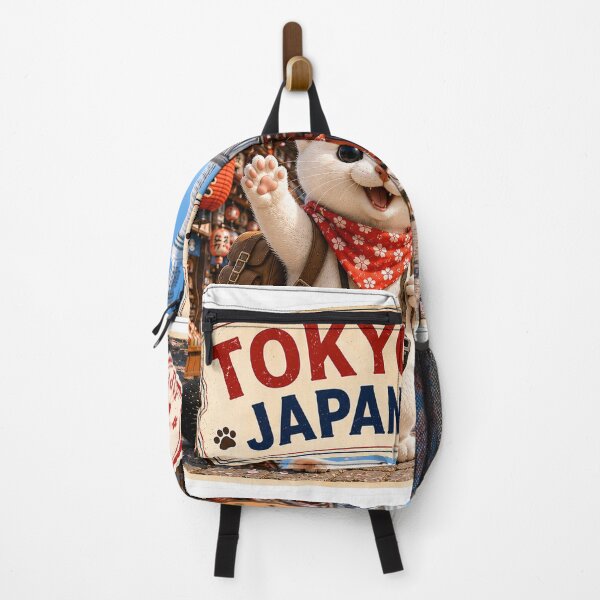 Item preview, Mofu’s Asakusa Adventure – Cute Tokyo Japan Travel Sticker designed and sold by aoisora-kiki55.