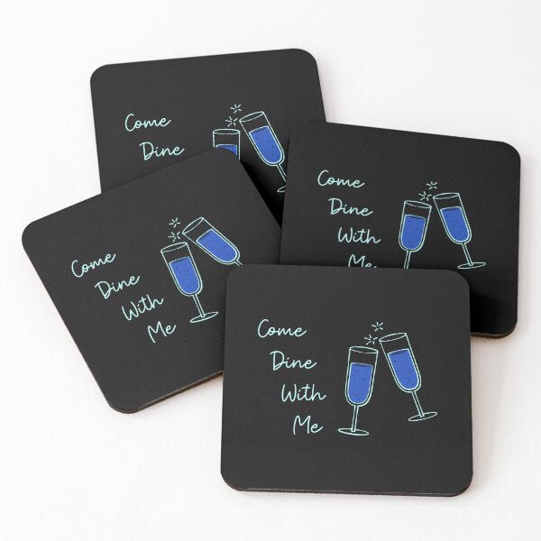 Item preview, Come Dine With Me…Wine Glasses (on Black) designed and sold by PawsitiveMum3.