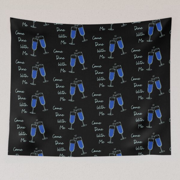 Item preview, Come Dine With Me…Wine Glasses (on Black) designed and sold by PawsitiveMum3.