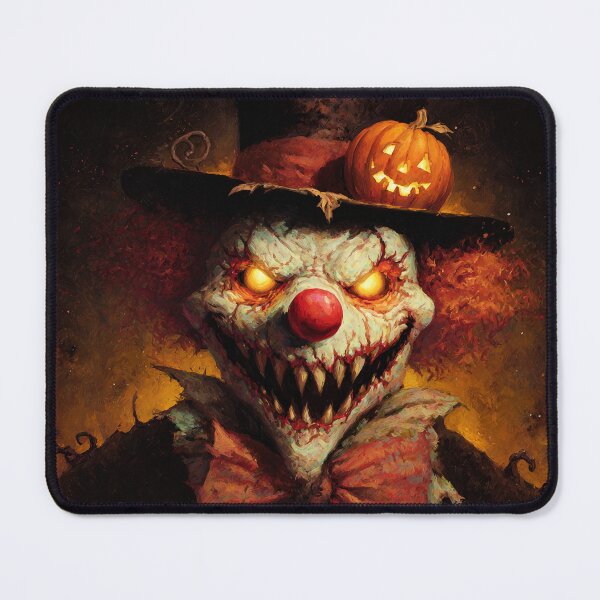 Item preview, Evil Halloween Clown with Pumpkin – Creepy Horror Art designed and sold by SweetLilith.