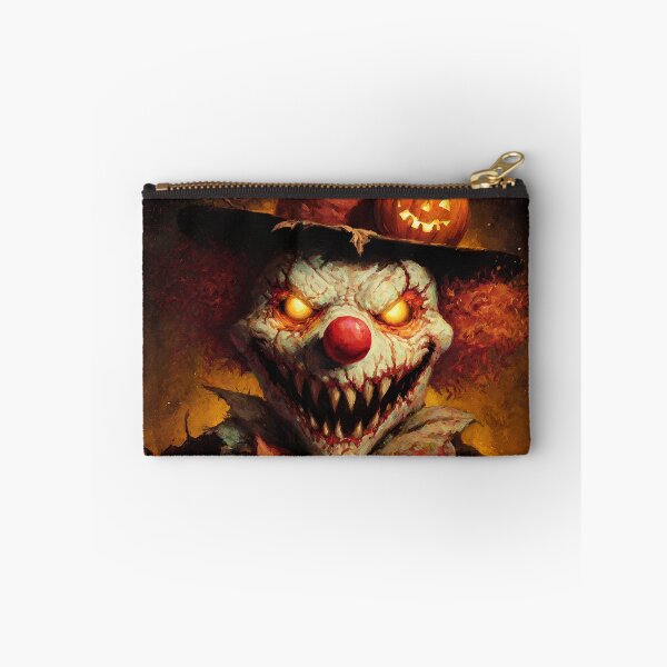 Item preview, Evil Halloween Clown with Pumpkin – Creepy Horror Art designed and sold by SweetLilith.