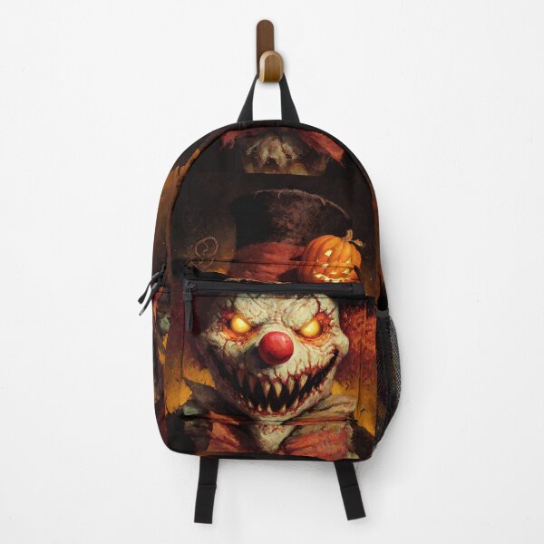 Item preview, Evil Halloween Clown with Pumpkin – Creepy Horror Art designed and sold by SweetLilith.