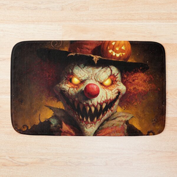 Item preview, Evil Halloween Clown with Pumpkin – Creepy Horror Art designed and sold by SweetLilith.