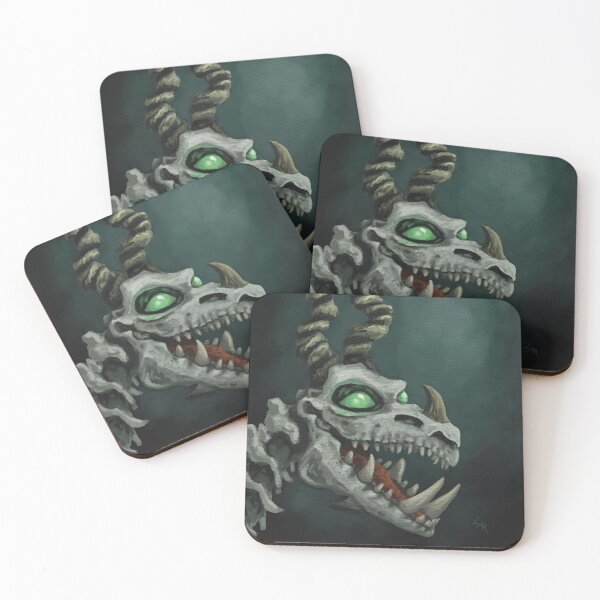 Item preview, Boneknapper painting designed and sold by RootSpellStudio.